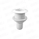 Pasa cascos con Brida, 1 1/2" de 38mm, L93mm, Blanco