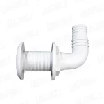 Pasa casco Codo 90º Plástico, Blanco