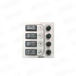 Panel de Interruptores, "Sp4 Ultra", 4 switches, INOX 316, 12/24V