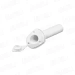 Porta Varas con Tapón, Plástico, Ø40mm, Blanco