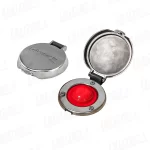 Interruptor de Pie Lofrans Inox, color Rojo, Diam. 80x95x20mm