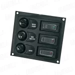 Panel de Interruptores, 3 posiciones, 12/24V DC, 10A, ON-OFF