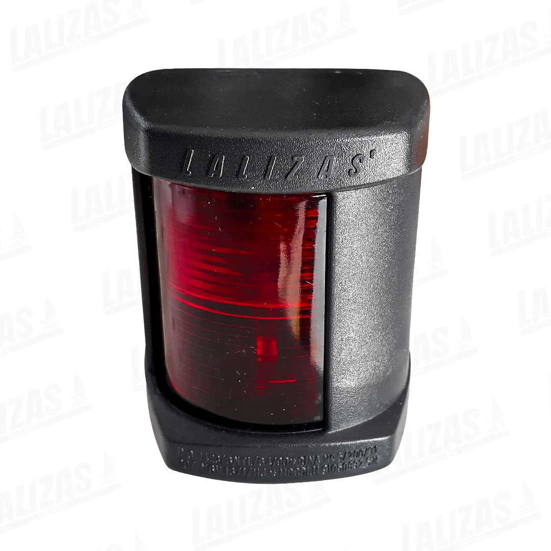 72169 Luz de Navegación LED Clásica 12, Roja, Babor, 112,5 °, 12-24 V, (Carcaza Negra) - Imagen 1