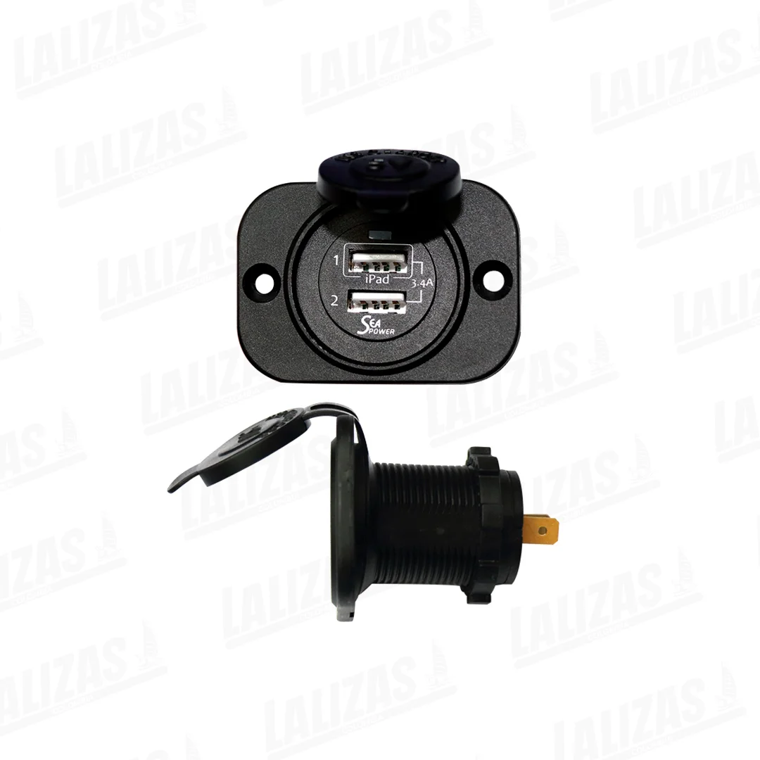 72484 Conector USB de Doble Puerto 12/24V DC - Imagen 1