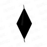 Señal diurna, Diamante, 1200x600mm, Negro