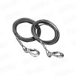 Cable de Winche con Garfio, L10m, Diam.5mm, Max Cap. 1700kgs