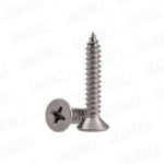 Tornillo Roscado de Cabeza Plana Empotrable en Cruz 5,5x19 mm Inox 316 DIN 7982/ ISO 7050(Blister x 10 pcs)