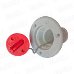 Tapa Plástica de Cubierta Ø38mm para Combustible, Blanca