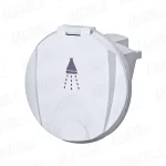 Caja para ducha Plastica, Redonda, tapa blanca