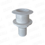 Pasacascos con Brida, 1-1/pulg para Manguera de 32mm, L98mm, Blanco