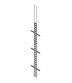 Escalera de piloto LALIZAS LPL 6,3 m/21ft, 20 peldaños, SOLAS/MED/USCG